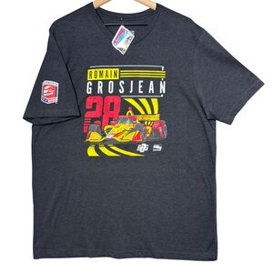Romain Grosjean IndyCar Andretti Racing Team Track Black Graphic T-Shirt Mens XL